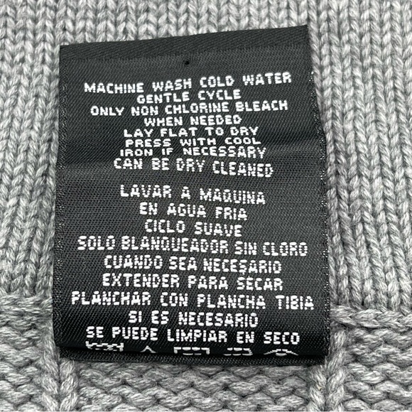 Ralph Lauren Polo Jeans Co Men’s Gray Knit Sweater Flag Logo 1/4 Zip Sz XL - Picture 9 of 9